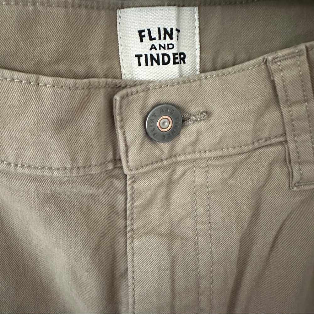 Men’s Huckberry Flint and Tinder Khaki Pants Tapered Fit 36 x 32 NWT - Picture 2 of 9